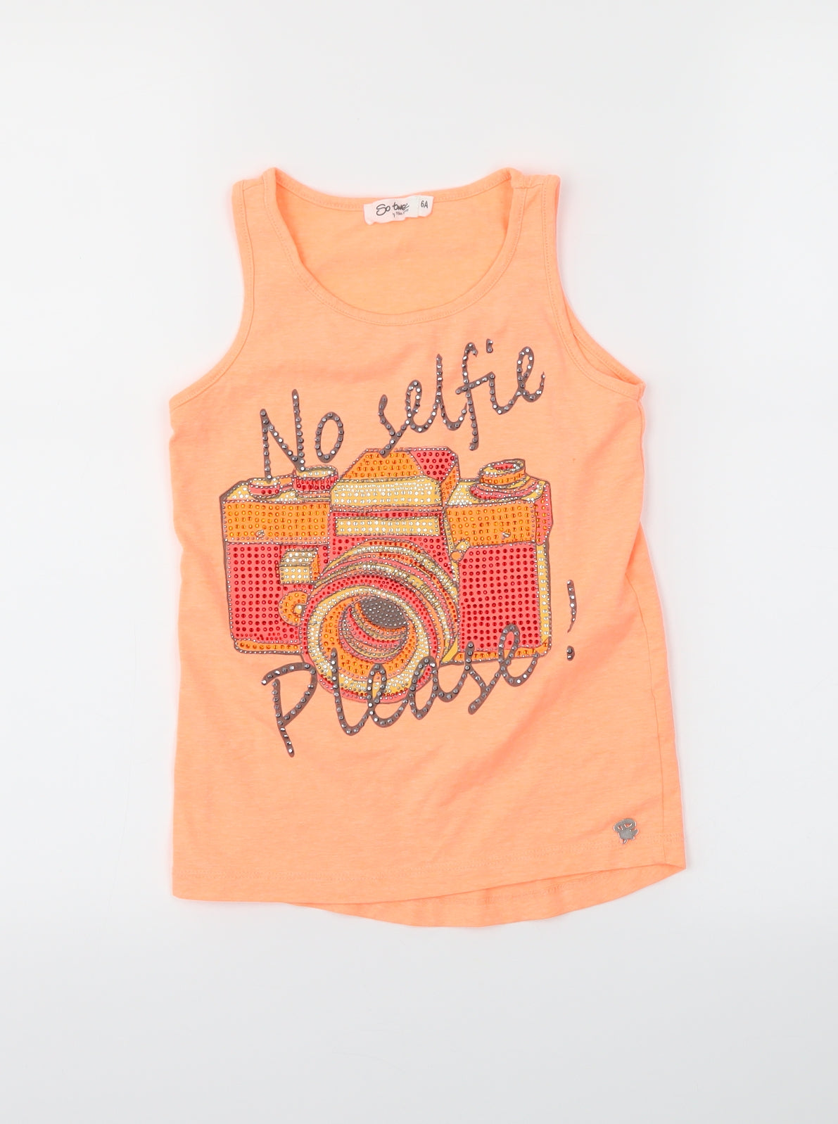 so twee Girls Orange   Basic Tank Size 6 Years