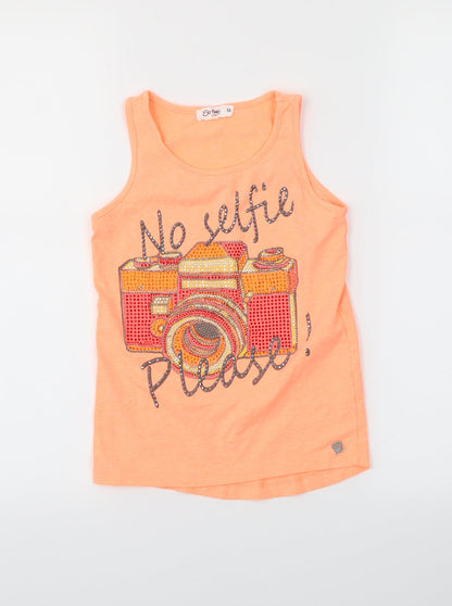 so twee Girls Orange   Basic Tank Size 6 Years