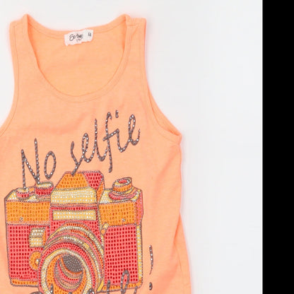 so twee Girls Orange   Basic Tank Size 6 Years