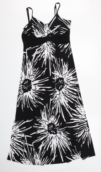 Kaleidoscope Womens Black Floral  Maxi  Size 10