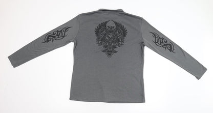 VSKA Mens Grey  Flannel  Polo Size M