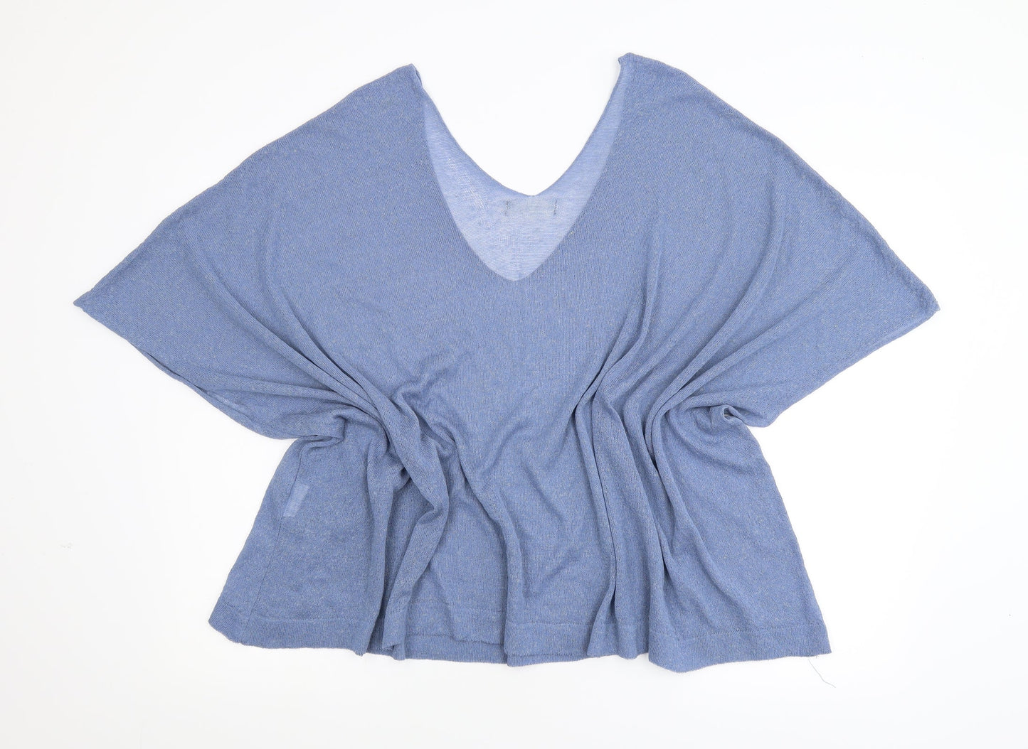 Womens UK Size L Preworn Blue Basic Blouse