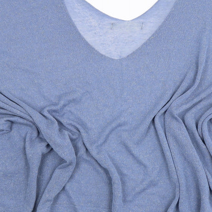 Womens UK Size L Preworn Blue Basic Blouse