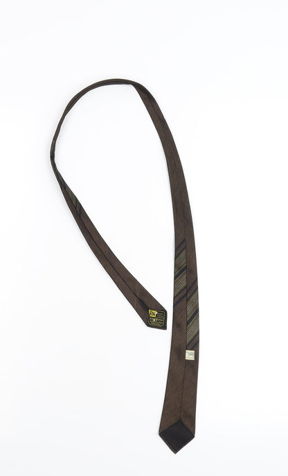 Mens Terylene Bronze Striped  Pointed Tie