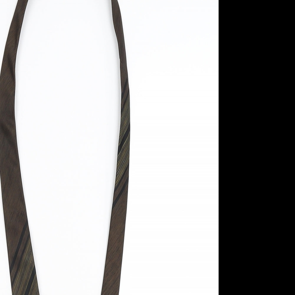 Mens Terylene Bronze Striped  Pointed Tie