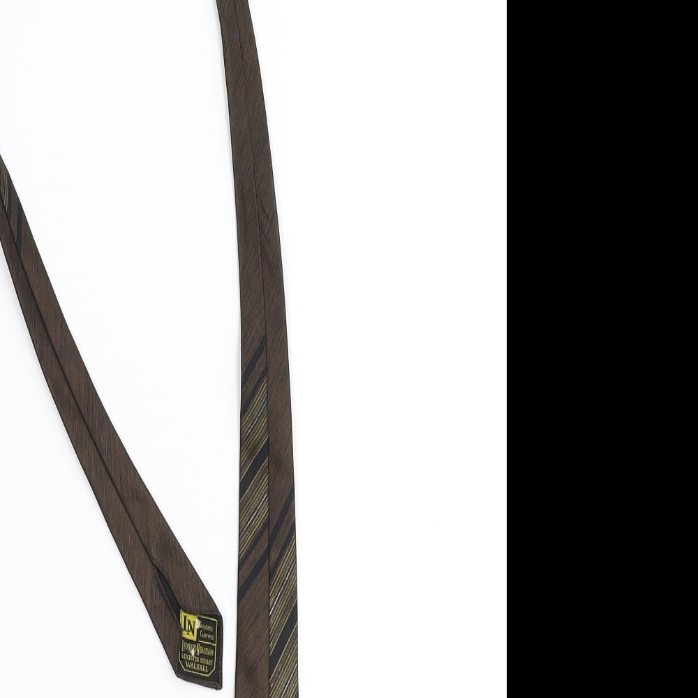 Mens Terylene Bronze Striped  Pointed Tie