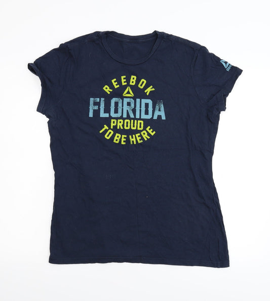 Reebok Mens Blue  Flannel  T-Shirt Size S