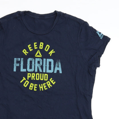 Reebok Mens Blue  Flannel  T-Shirt Size S