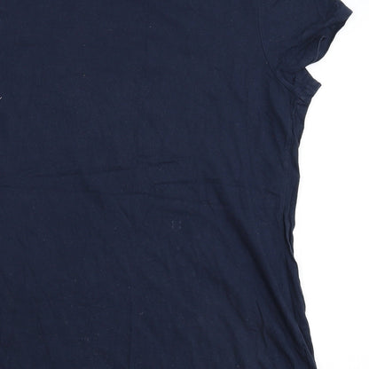 Reebok Mens Blue  Flannel  T-Shirt Size S