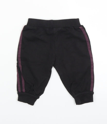 Adams Boys Black   Sweatpants Trousers Size 3-6 Months