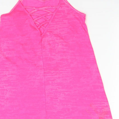 Matalan Girls Pink   Basic T-Shirt Size 4 Years  - LOVE YOU TO THE BEACH AND BACK