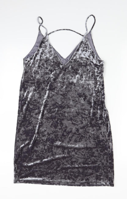 River Island Womens Green  Velvet A-Line  Size 10