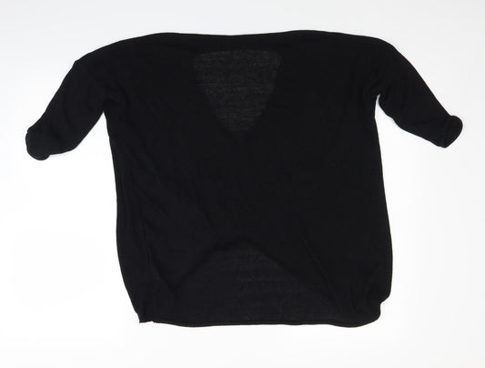 Womens UK Size 8 River Island Black Basic Blouse