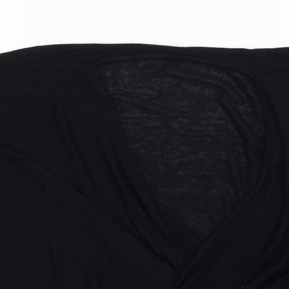Womens UK Size 8 River Island Black Basic Blouse