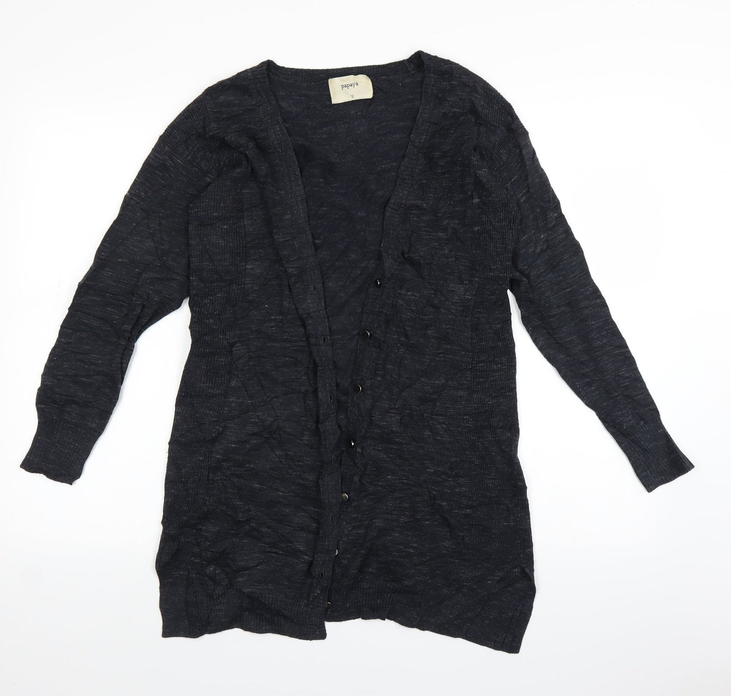 Papaya Womens Grey   Cardigan Jumper Size 12