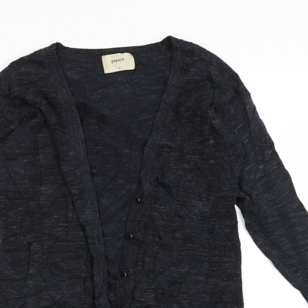 Papaya Womens Grey   Cardigan Jumper Size 12