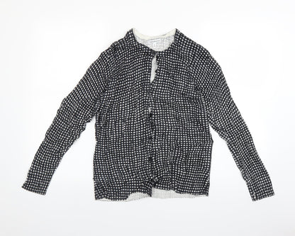 Croft & Barrow Womens Grey Polka Dot  Cardigan Jumper Size M