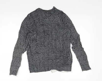 Croft & Barrow Womens Grey Polka Dot  Cardigan Jumper Size M