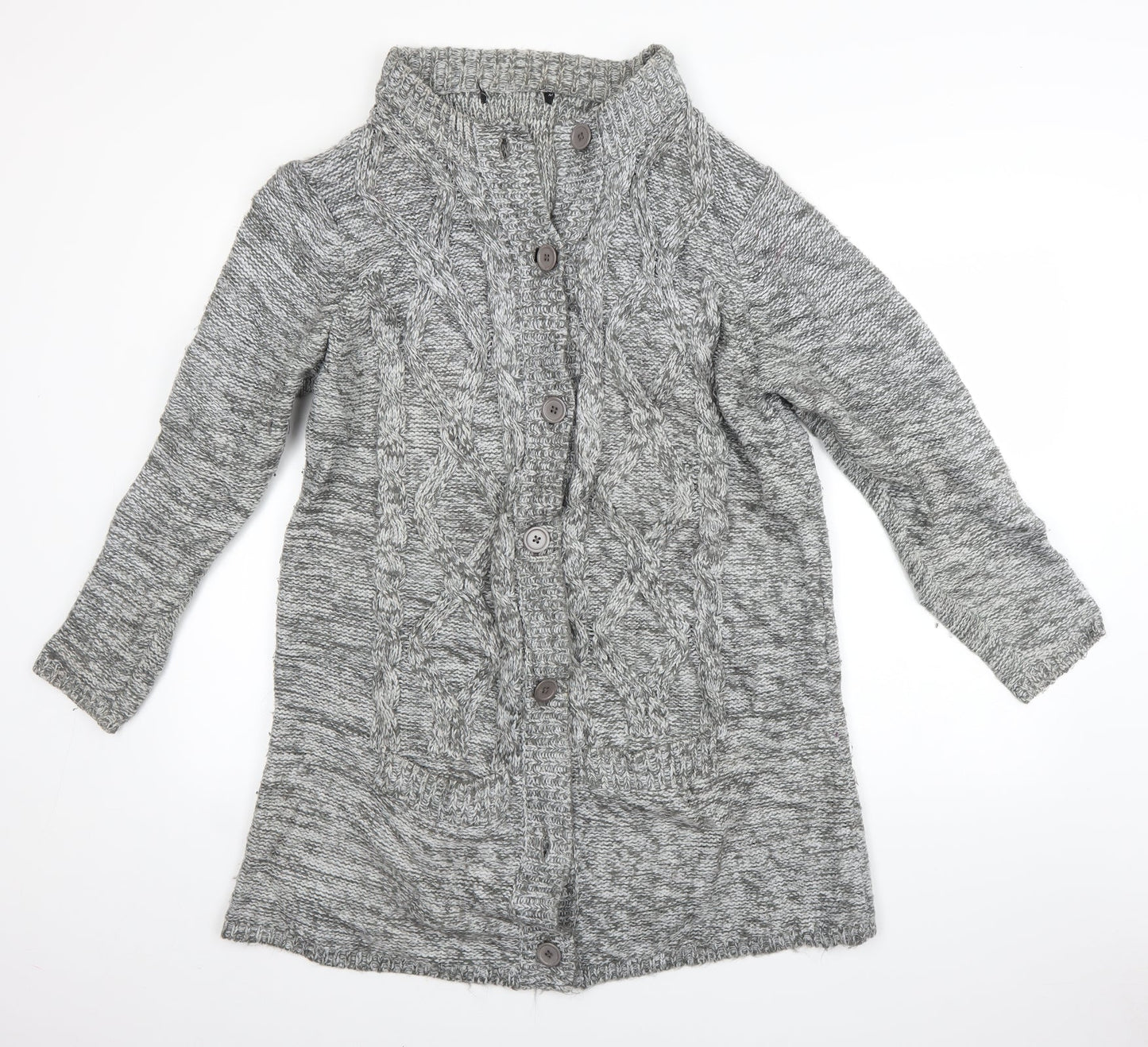 Preworn Womens Grey   Cardigan Jumper Size M