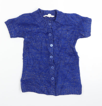 Pumpkin Patch Girls Blue   Cardigan Jumper Size 4 Years