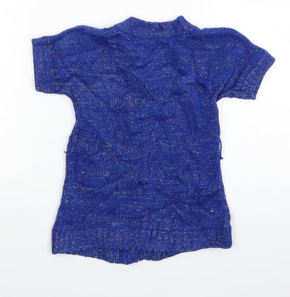 Pumpkin Patch Girls Blue   Cardigan Jumper Size 4 Years