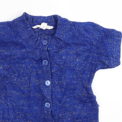 Pumpkin Patch Girls Blue   Cardigan Jumper Size 4 Years