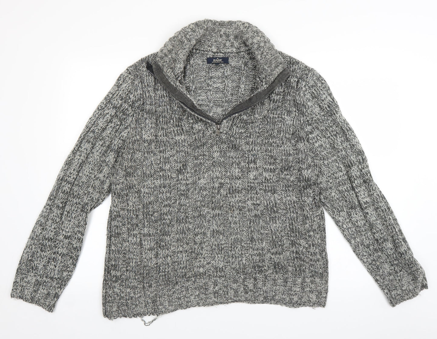 Mens UK Size M Easy Grey Pullover Sweatshirt