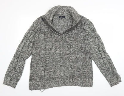 Mens UK Size M Easy Grey Pullover Sweatshirt
