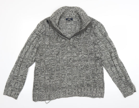 Mens UK Size M Easy Grey Pullover Sweatshirt