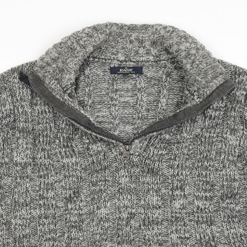 Mens UK Size M Easy Grey Pullover Sweatshirt