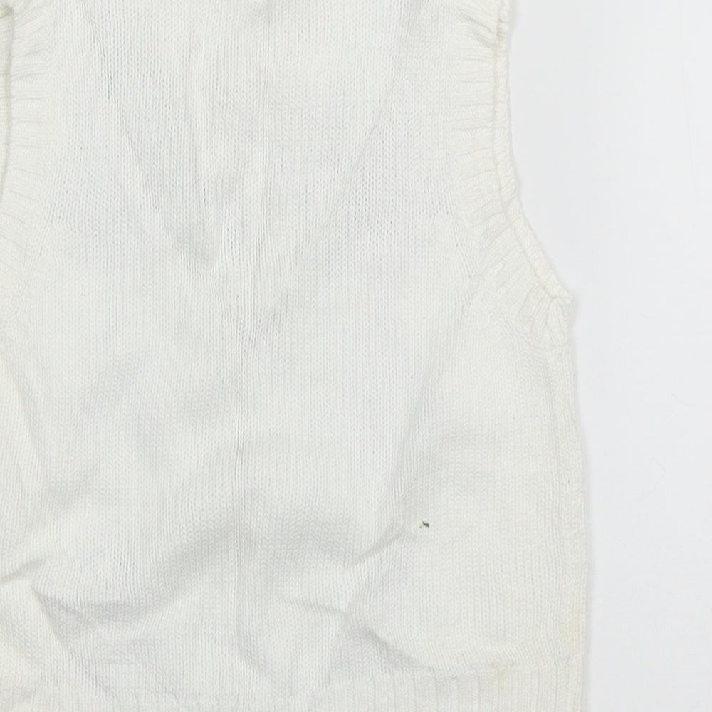 Gap Baby White Argyle/Diamond Knit Pullover Jumper Size 12-18 Months