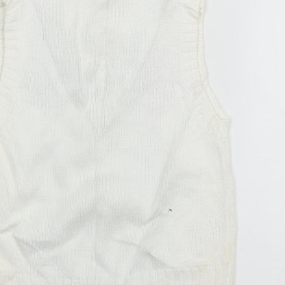 Gap Baby White Argyle/Diamond Knit Pullover Jumper Size 12-18 Months