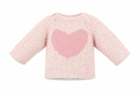 F&F Girls Pink  Knit Pullover Jumper Size 36 Months  - heart