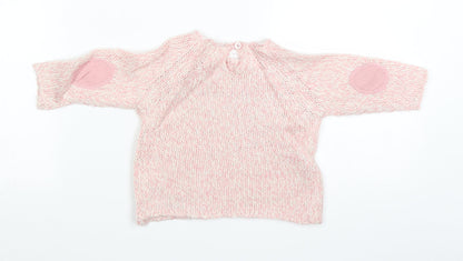 F&F Girls Pink  Knit Pullover Jumper Size 36 Months  - heart