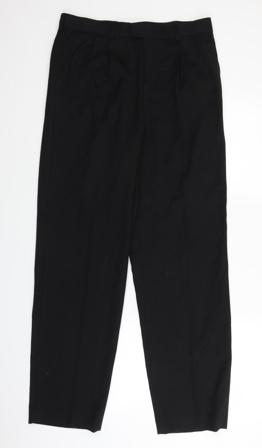 Burton Mens Black   Trousers  Size 32 in L29 in
