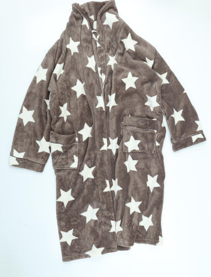 Dorothy Perkins Womens Brown Solid  Babydoll Robe Size M  - Star pattern