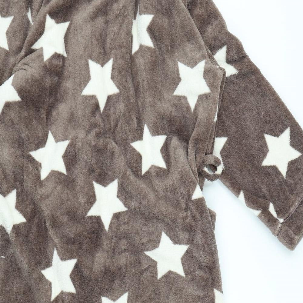 Dorothy Perkins Womens Brown Solid  Babydoll Robe Size M  - Star pattern