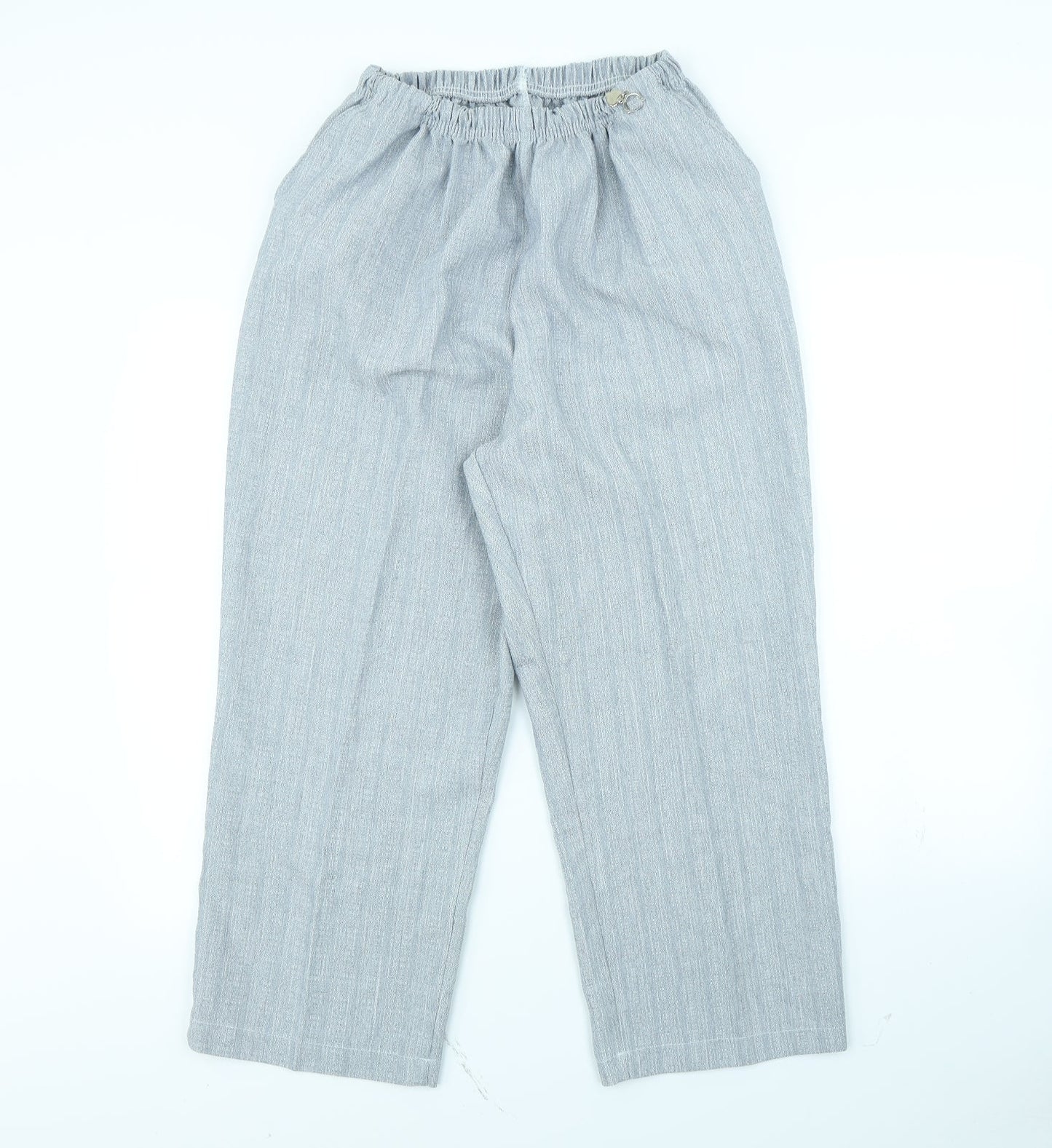 Womens UK Size L Preworn Regular Fit  Grey Trousers