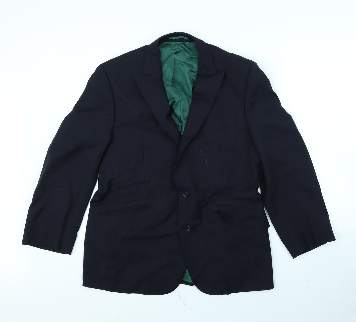 Preworn Mens Blue Striped  Jacket Blazer Size 36