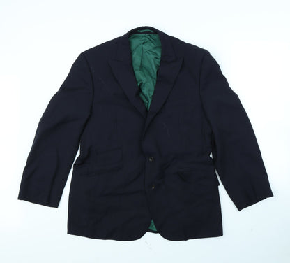 Preworn Mens Blue Striped  Jacket Blazer Size 36