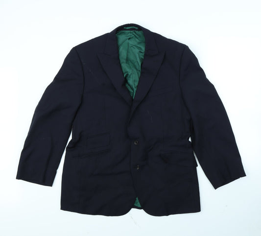 Preworn Mens Blue Striped  Jacket Blazer Size 36