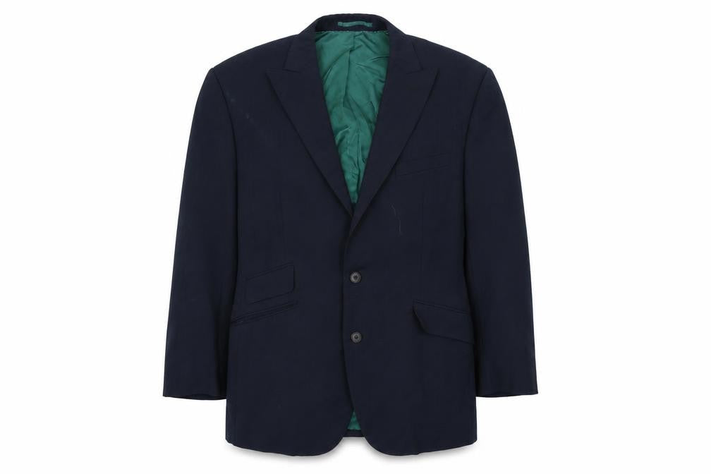 Preworn Womens Blue Striped  Jacket Blazer Size 36