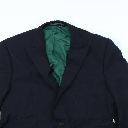 Preworn Mens Blue Striped  Jacket Blazer Size 36