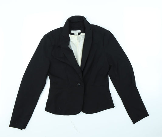 Womens UK Size 8 H&M Black Jacket