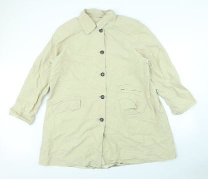 Womens UK Size 16 Preworn Beige Overcoat