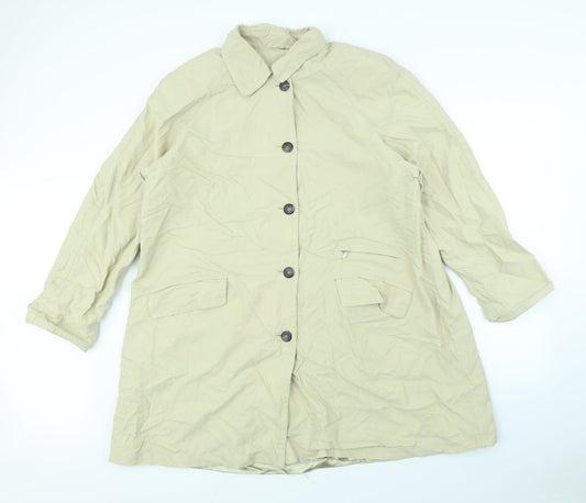 Womens UK Size 16 Preworn Beige Overcoat