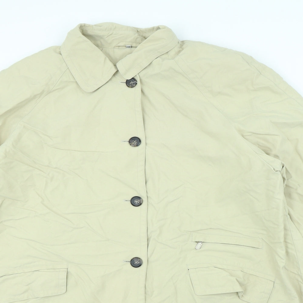 Womens UK Size 16 Preworn Beige Overcoat
