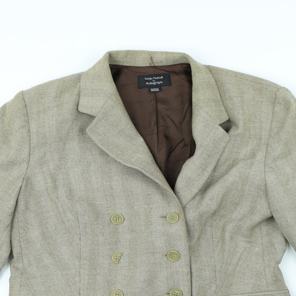 Womens UK Size S M&S Brown Jacket