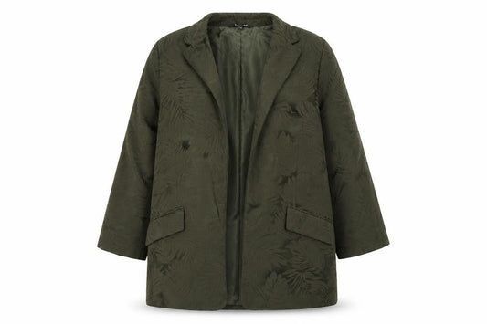 Bonmarché Womens Green Floral Jacket Size 16 - shoulder pads