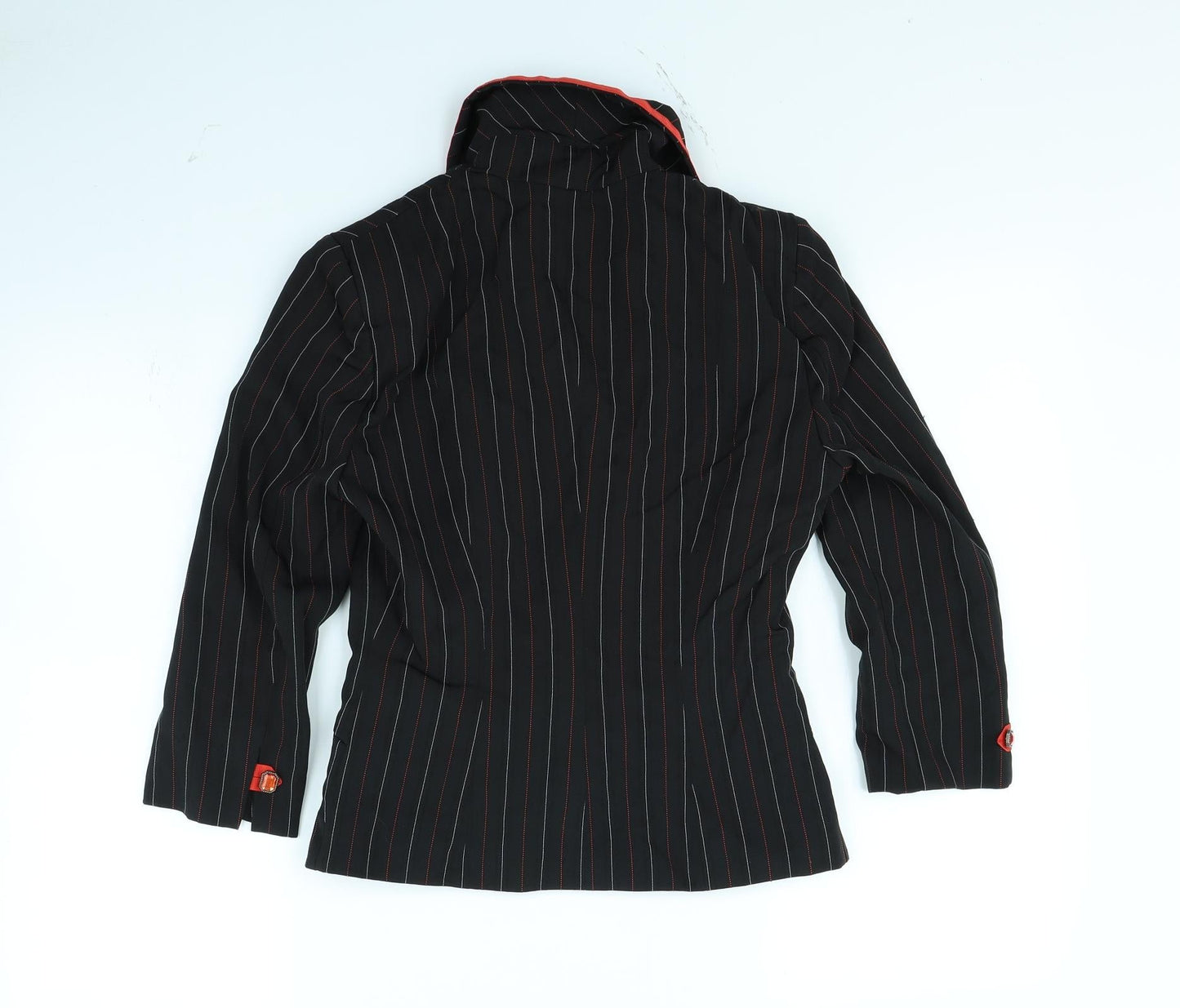 HFN Womens Black Striped  Jacket  Size 14  - shoulder pads